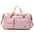 Polyester Plaid Crescent Travel Bag for Men and Women - Peach Pollen