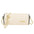 Polyester PU Cylindrical Suitcase Messenger Bag with Chain and Pockets - Beige