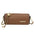 Polyester PU Cylindrical Suitcase Messenger Bag with Chain and Pockets - Brown