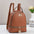 Polyester PU Packing Bag with Multiple Color Options and Sewing Thread - Yellowish Brown / 24x12x29CM