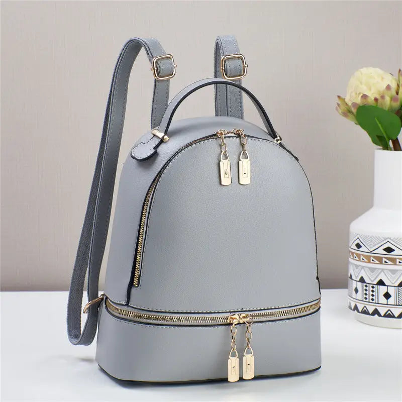 Polyester PU Packing Bag with Multiple Color Options and Sewing Thread - Gray / 24x12x29CM