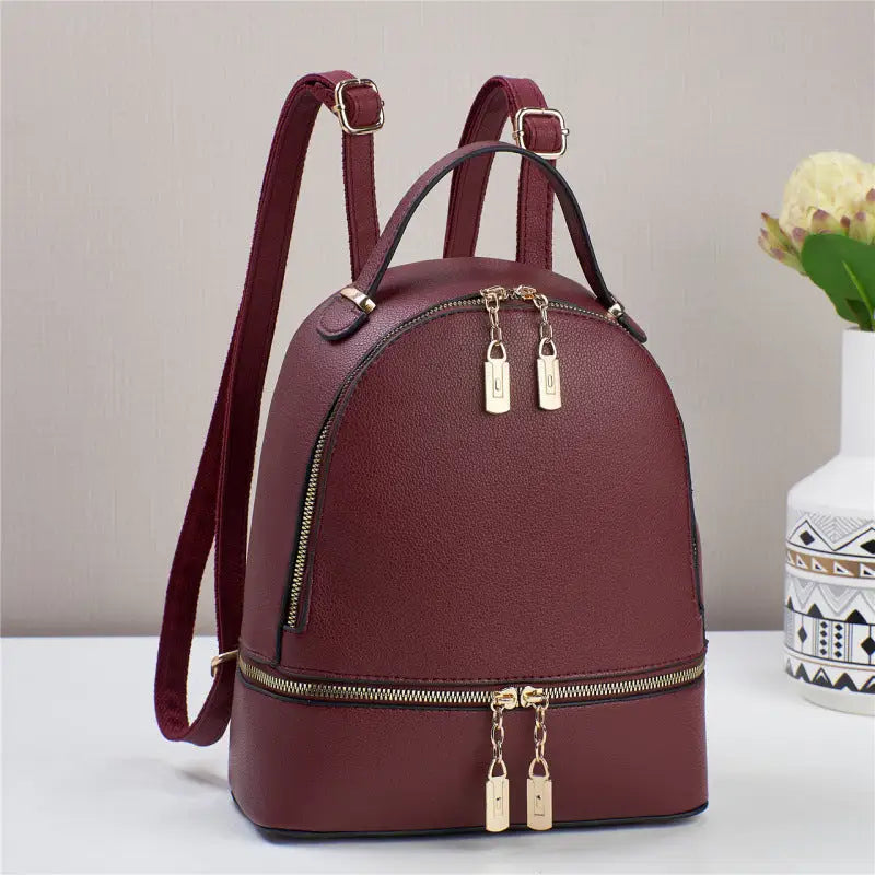 Polyester PU Packing Bag with Multiple Color Options and Sewing Thread - Red / 24x12x29CM