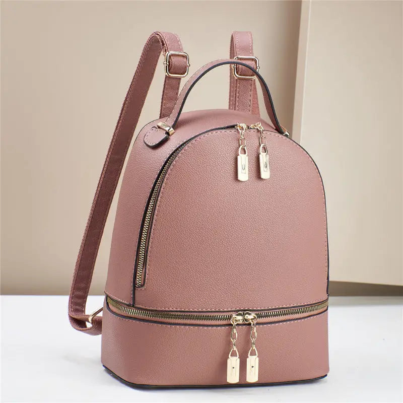 Polyester PU Packing Bag with Multiple Color Options and Sewing Thread - Pink / 24x12x29CM