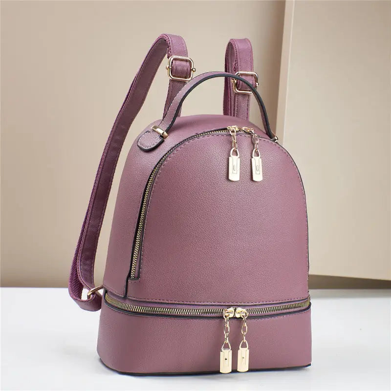 Polyester PU Packing Bag with Multiple Color Options and Sewing Thread - Purple / 24x12x29CM