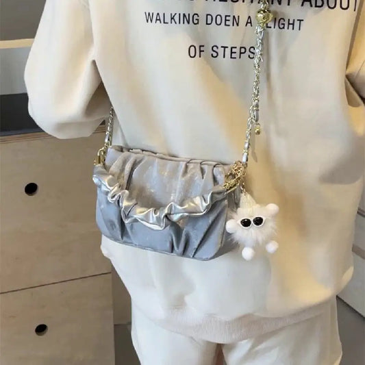 Polyester PU Square Suitcase Bag with Mobile Phone Pocket