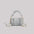 Polyester PU Square Suitcase Bag with Mobile Phone Pocket - Silver