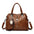Polyester PU Suitcase Handbag in Multiple Colors with Sewing Thread - Yellow