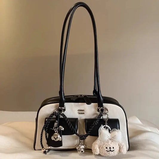 Polyester PU Suitcase Style Horizontal Square Bag with Internal Zipper Pockets - Cold Extraction Time