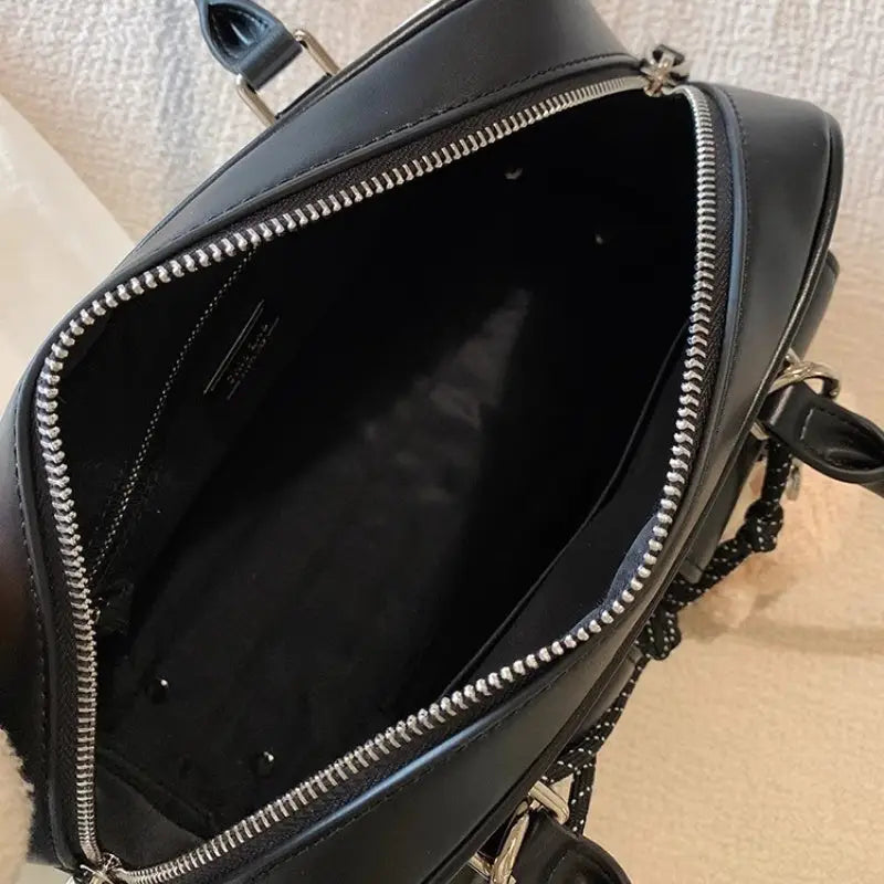 Polyester PU Suitcase Style Horizontal Square Bag with Internal Zipper Pockets - Cold Extraction Time