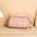 Polyester PU Suitcase with Diamond Mesh Stitching and Packing Bag - Pink