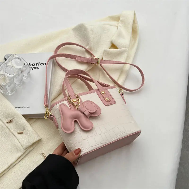 Polyester Strap Accessories with Multiple Color and Ornament Options - Light Pink with Pendant