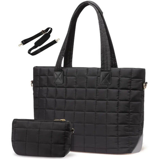 Polyester Suitcase with Slit Pocket in Black White or Khaki