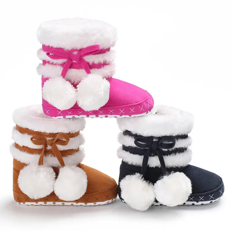 Pom Pom Cozy Booties