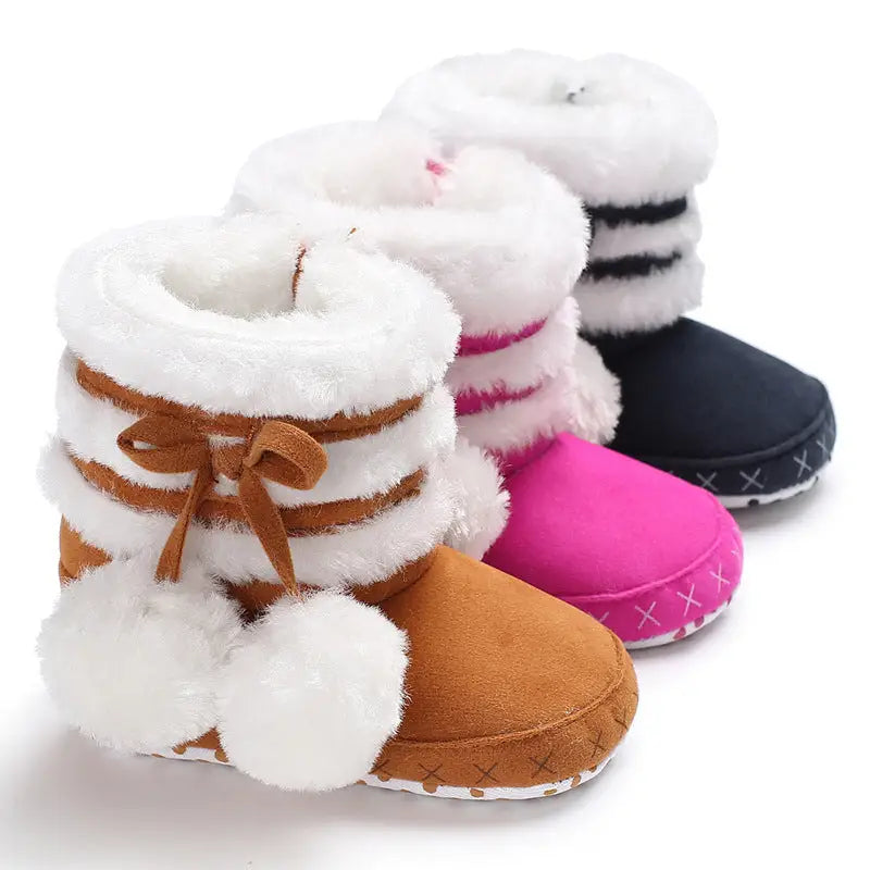 Pom Pom Cozy Booties