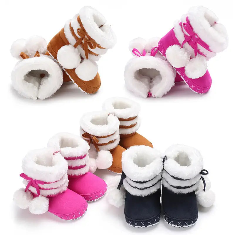 Pom Pom Cozy Booties