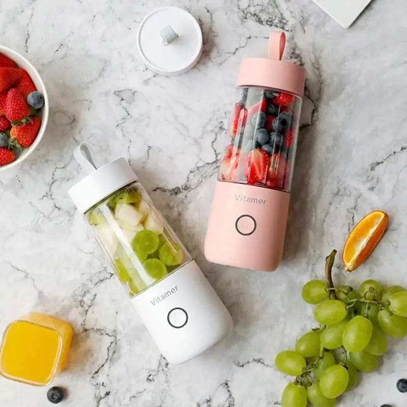 Portable Blender and Juicer Bottle with High Speed Motor