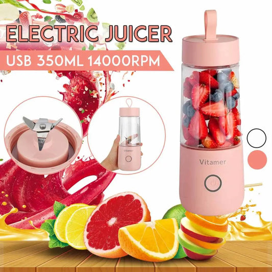 Portable Blender and Juicer Bottle with High Speed Motor