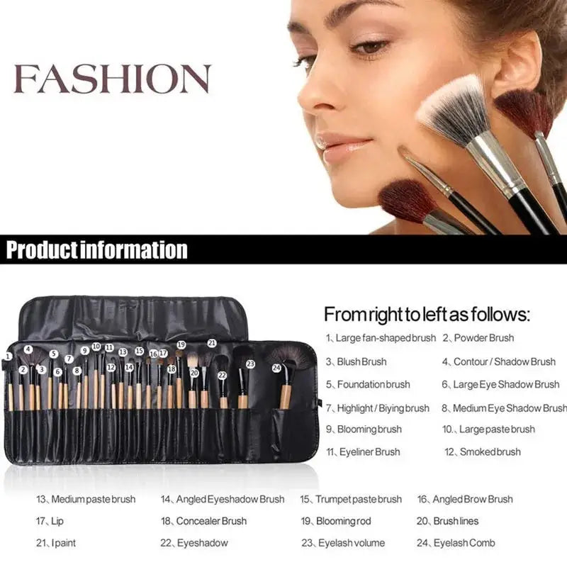 Portable Makeup Brush Set with Durable Protective Case default