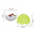 Portable Ultra Light Salad Cutter Bowl with Heat Collecting Filter Yellow big