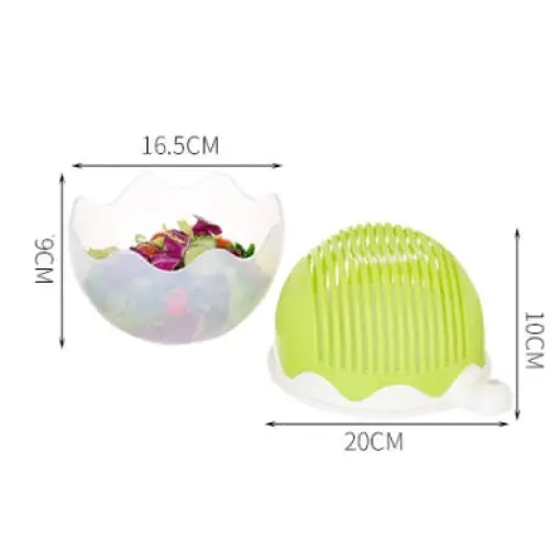 Portable Ultra Light Salad Cutter Bowl with Heat Collecting Filter Yellow big
