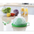 Portable Ultra Light Salad Cutter Bowl with Heat Collecting Filter Green