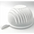 Portable Ultra Light Salad Cutter Bowl with Heat Collecting Filter White