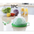 Portable Ultra Light Salad Cutter Bowl with Heat Collecting Filter Green3pc
