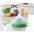 Portable Ultra Light Salad Cutter Bowl with Heat Collecting Filter Green 2pc