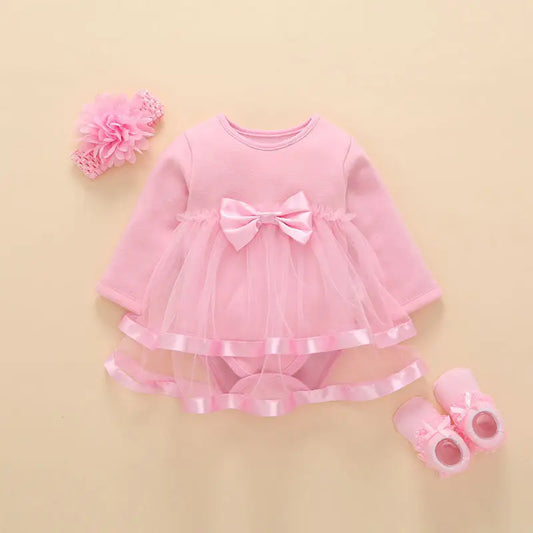 Princess Spring Fleece: Pure Cotton Baby Dress