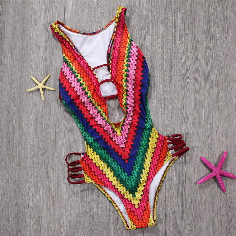 Printed Bikini Women’s One Piece Swimsuit