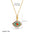 Prismatic Gem Clavicle Charm Necklace - Red With Green Bottom