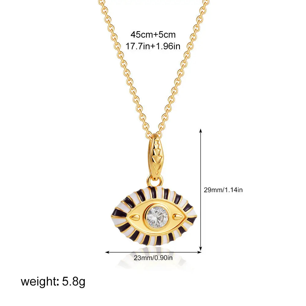 Prismatic Gem Clavicle Charm Necklace - Yellow Background White