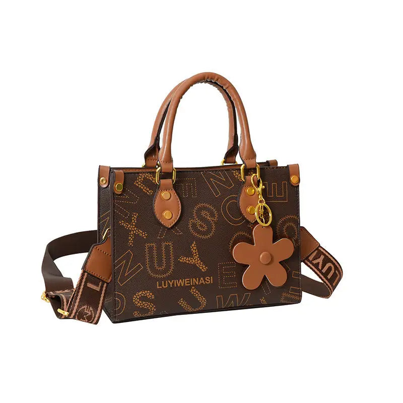 PU Crossbody Bag for Mobile Phone and Essentials - Brown
