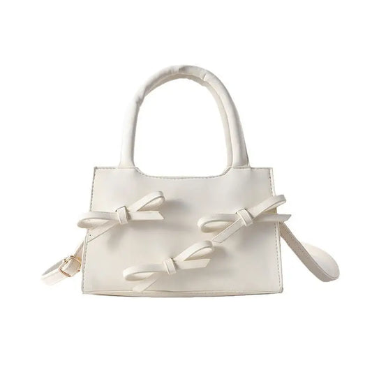 PU Crossbody Bag with Bow and Three Dimensional Pocket