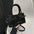 PU Crossbody Bag with Bow and Three Dimensional Pocket - Black