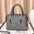 PU Embossed Solid Color Womens Handbag Multiple Color Options - Dark Gray