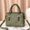 PU Embossed Solid Color Womens Handbag Multiple Color Options - Grass Green