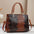 PU Horizontal Square Suitcase Bag with Multiple Zipper Compartments - Earthy Yellow