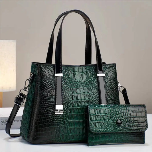 PU Horizontal Square Suitcase with Sandwich Pocket and Packing Bag
