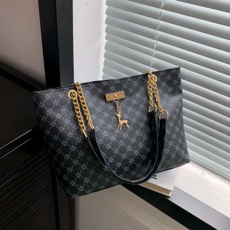 PU Horizontal Square Suitcase with Three Dimensional Outer Pocket