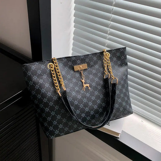 PU Horizontal Square Suitcase with Three Dimensional Outer Pocket
