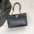 PU Horizontal Square Suitcase with Three Dimensional Outer Pocket - Black
