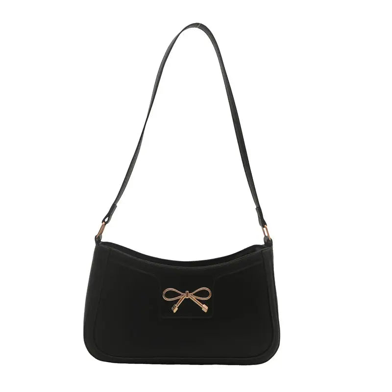 PU Leather Bow Accent Handbag in Multiple Colors
