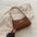 PU Leather Bow Accent Handbag in Multiple Colors - Brown / 24X14X5