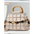 PU Leather Bucket Suitcase Bag with Internal Zipper and Multiple Colors - Light Khaki / Length 25 Width 12 Height 17