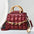 PU Leather Bucket Suitcase Bag with Internal Zipper and Multiple Colors - Purplish Red / Length 25 Width 12 Height 17