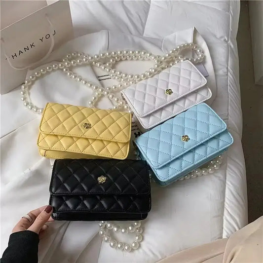 PU Leather Clamshell Crossbody Bag with Mobile Phone Pocket