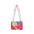 PU Leather Crossbody Bag with Chain and Outer Pocket 20x14x7 cm - Rose Red