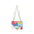 PU Leather Crossbody Bag with Chain and Outer Pocket 20x14x7 cm - White