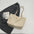PU Leather Double Handle Zipper Tote Bag 39 x 29 x 13 cm - Beige / No pendant